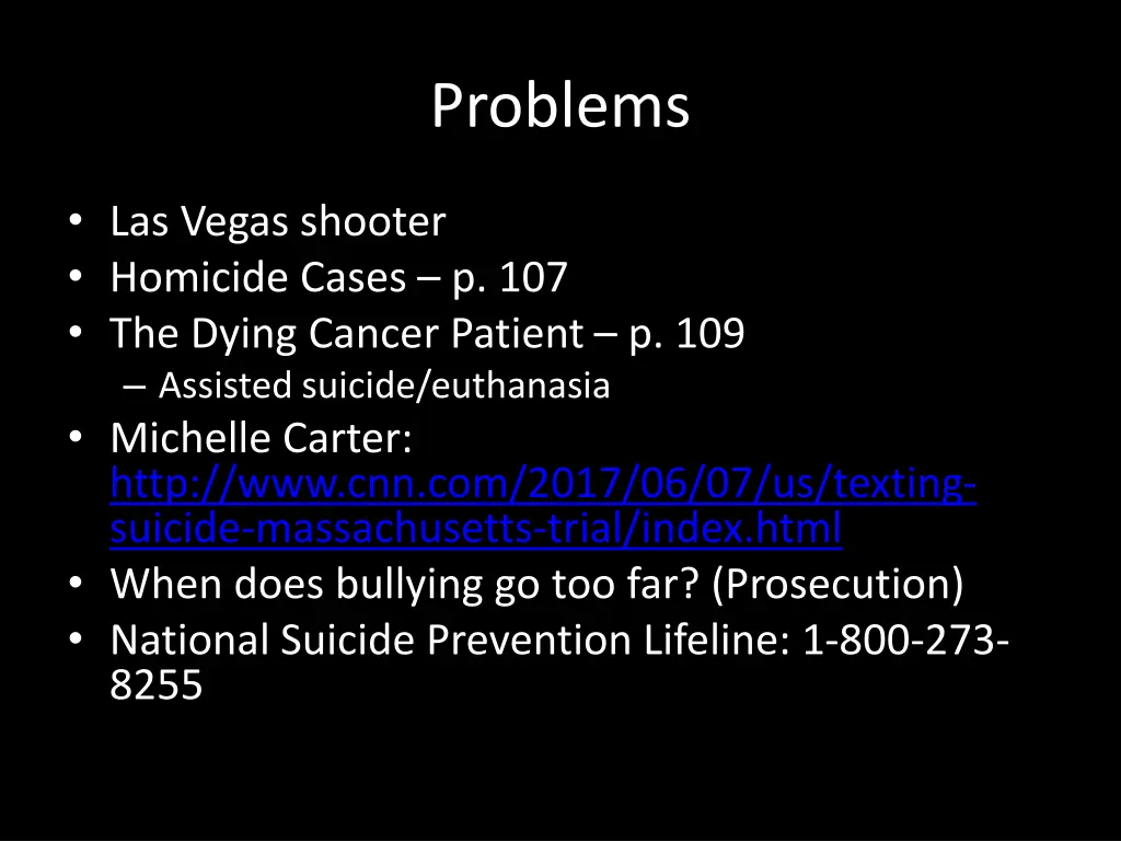 problems