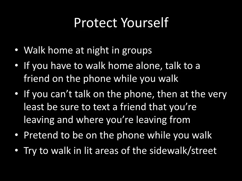 protect yourself