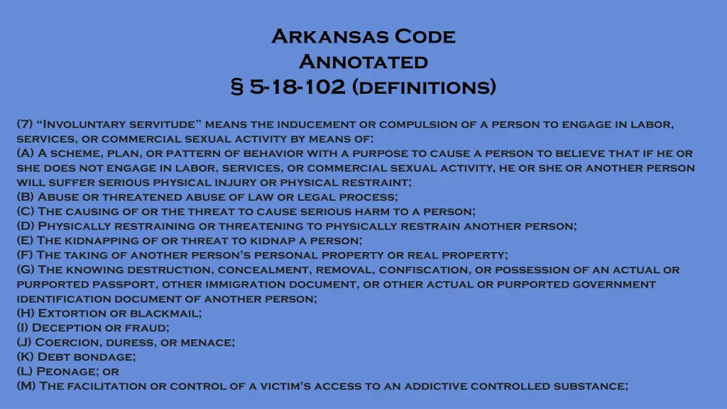 arkansas code annotated 5 18 102 definitions 1