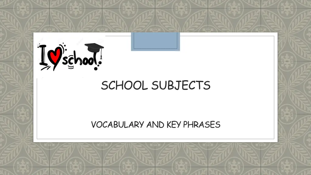 school subjects
