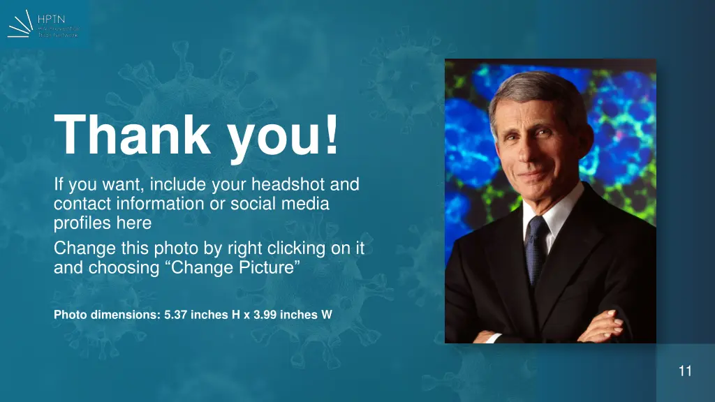 thank you if you want include your headshot