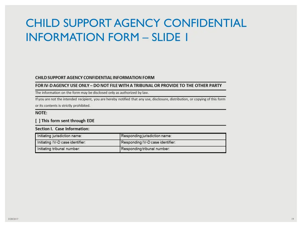 child support agency confidential information