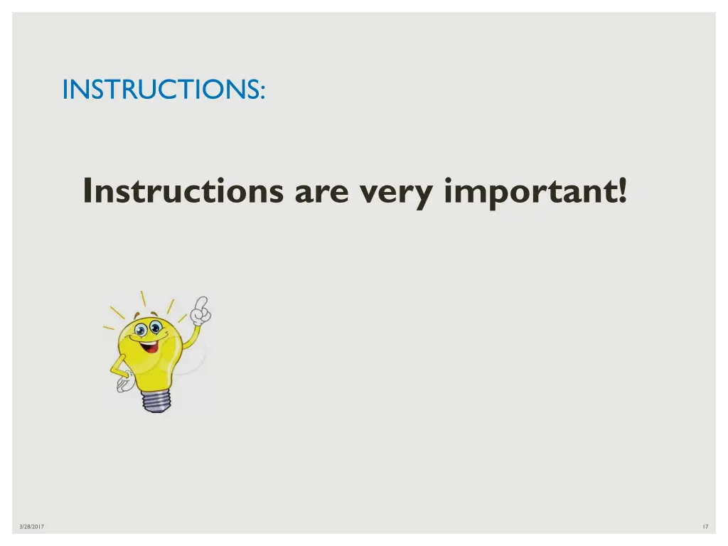 instructions