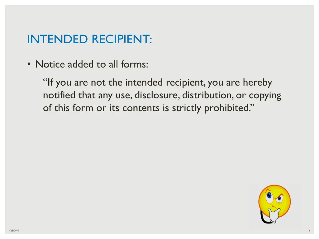 intended recipient