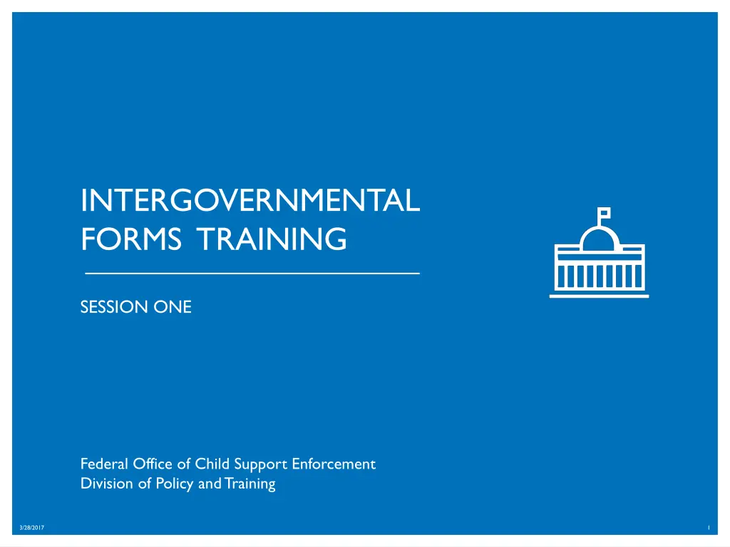 intergovernmental forms training