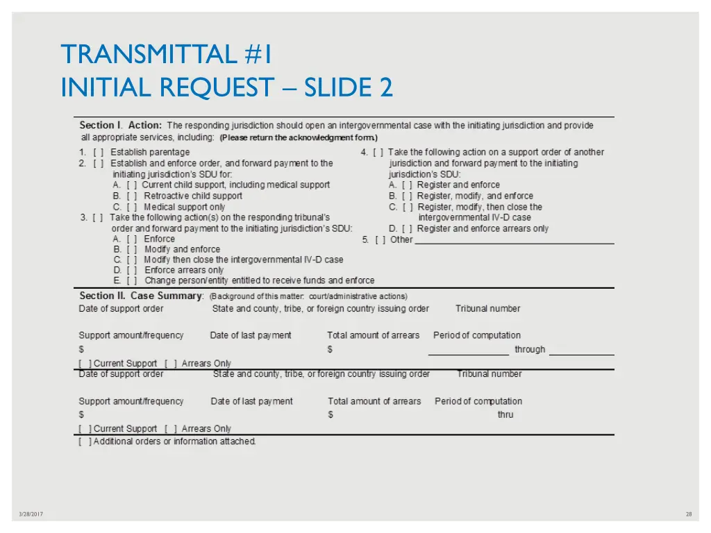 transmittal 1 initial request slide 2