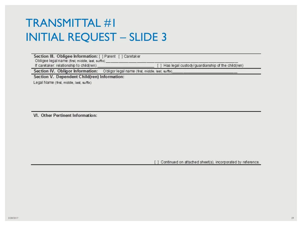 transmittal 1 initial request slide 3