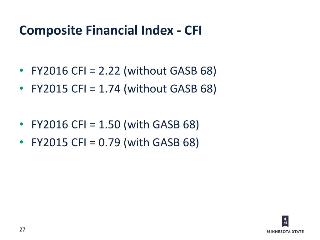 composite financial index cfi