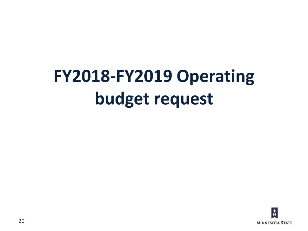 fy2018 fy2019 operating budget request