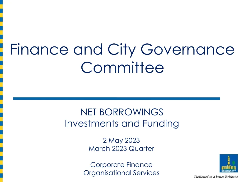 finance and city governance committee