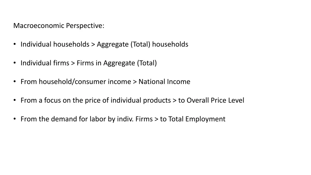 macroeconomic perspective