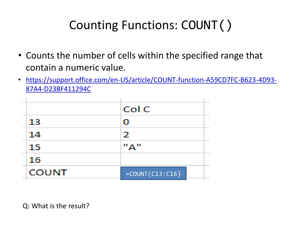 counting functions count