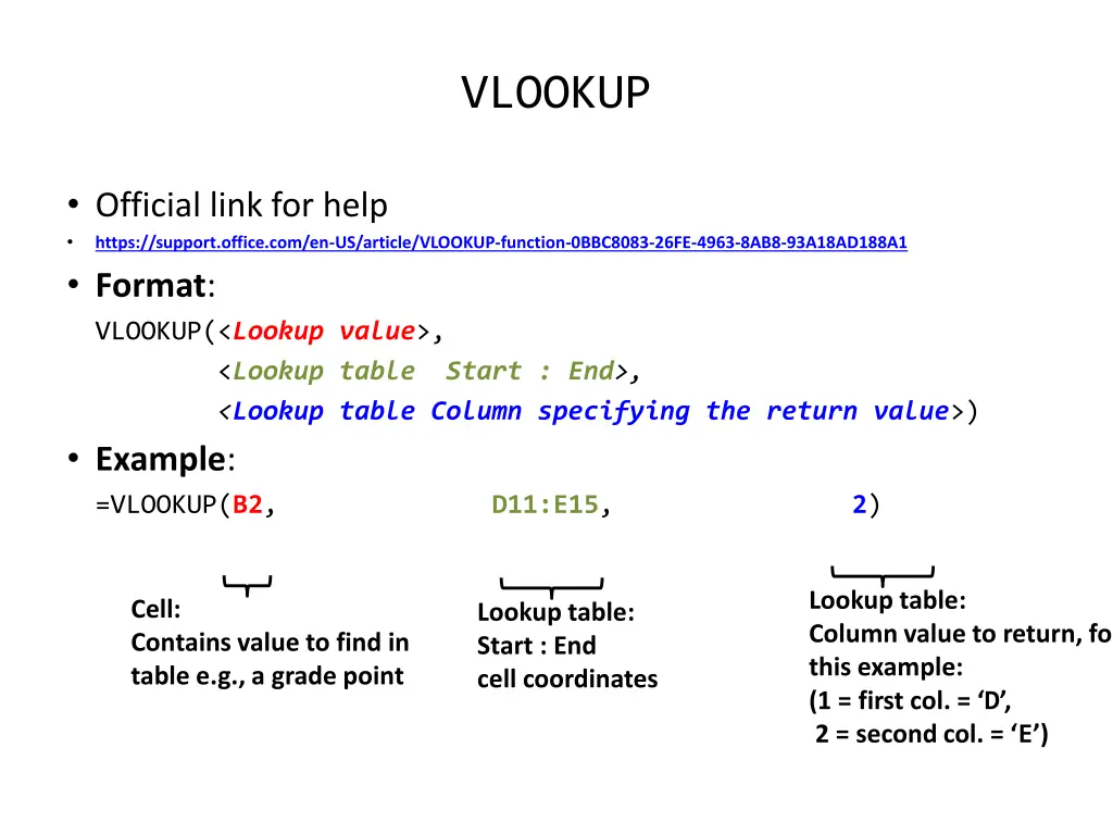 vlookup