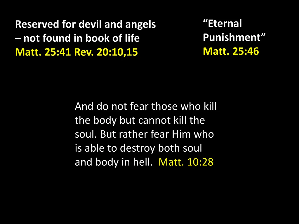 eternal punishment matt 25 46