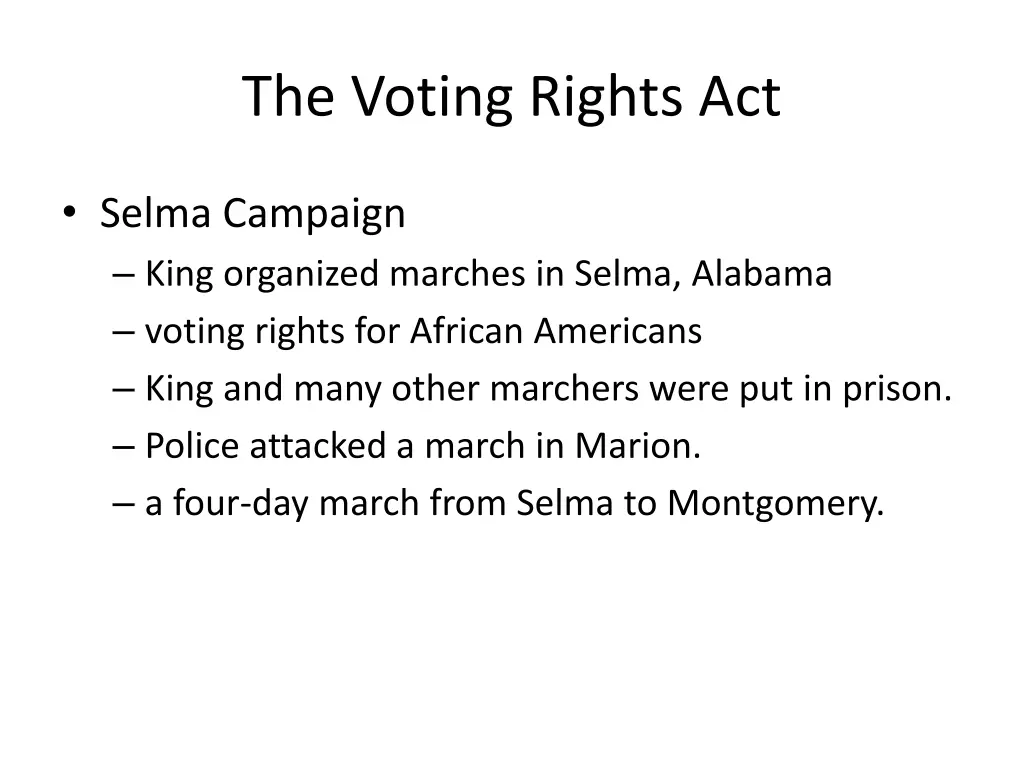 the voting rights act
