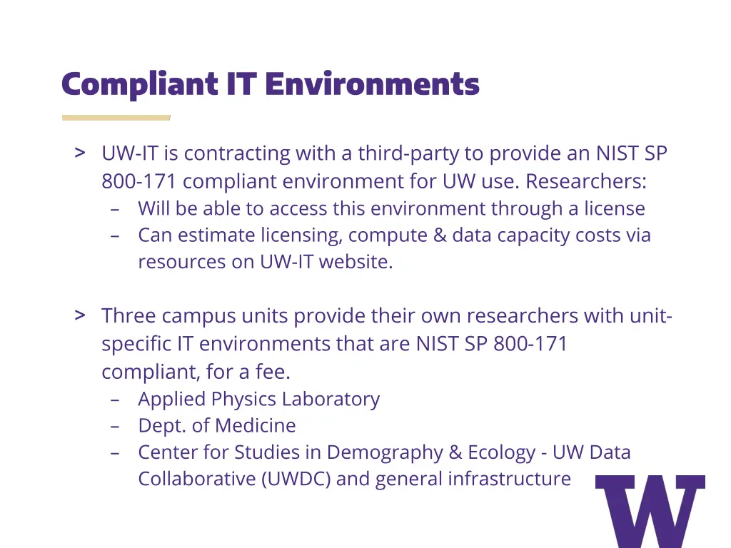 compliant it environments