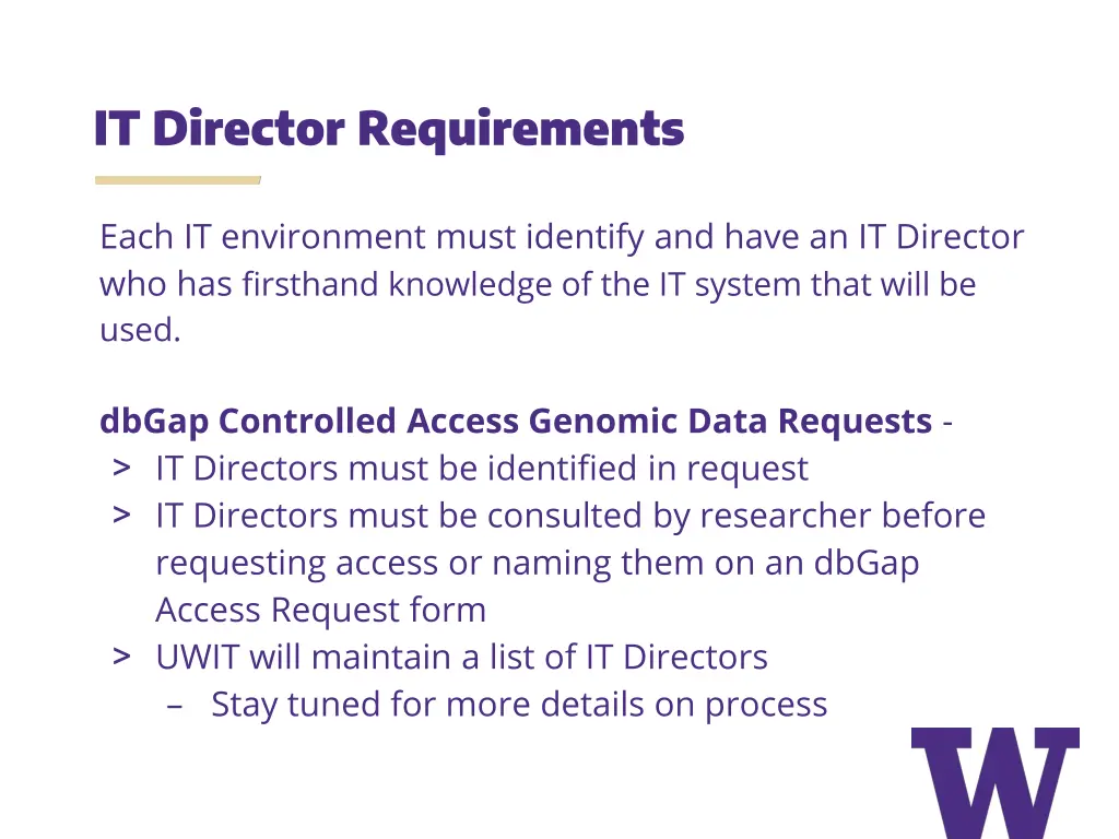 it director requirements