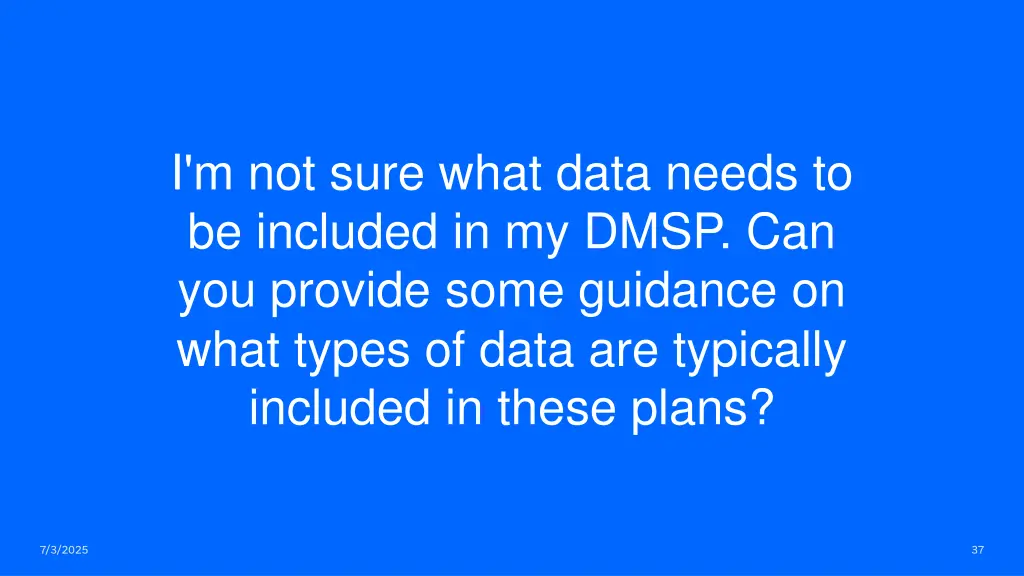i m not sure what data needs to be included
