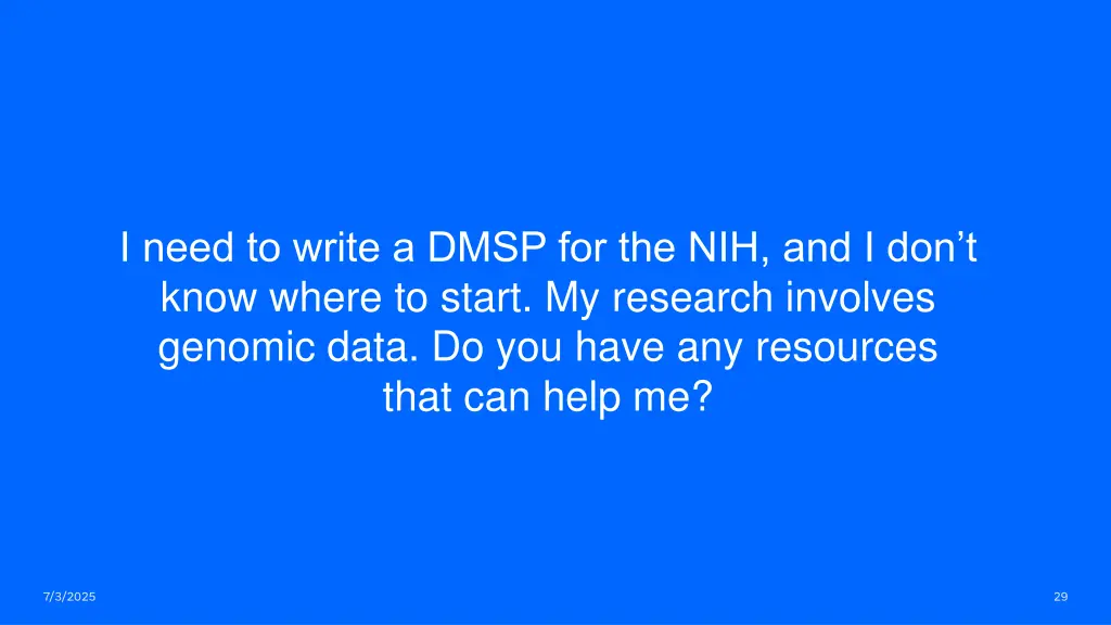 i need to write a dmsp