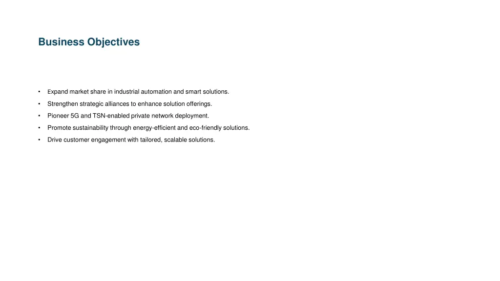 business objectives