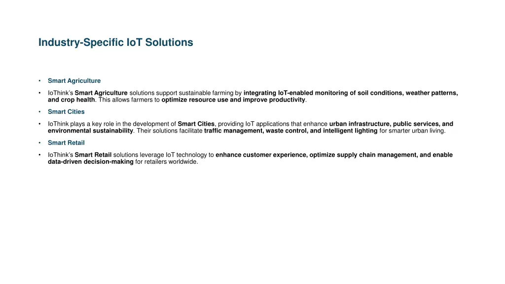 industry specific iot solutions