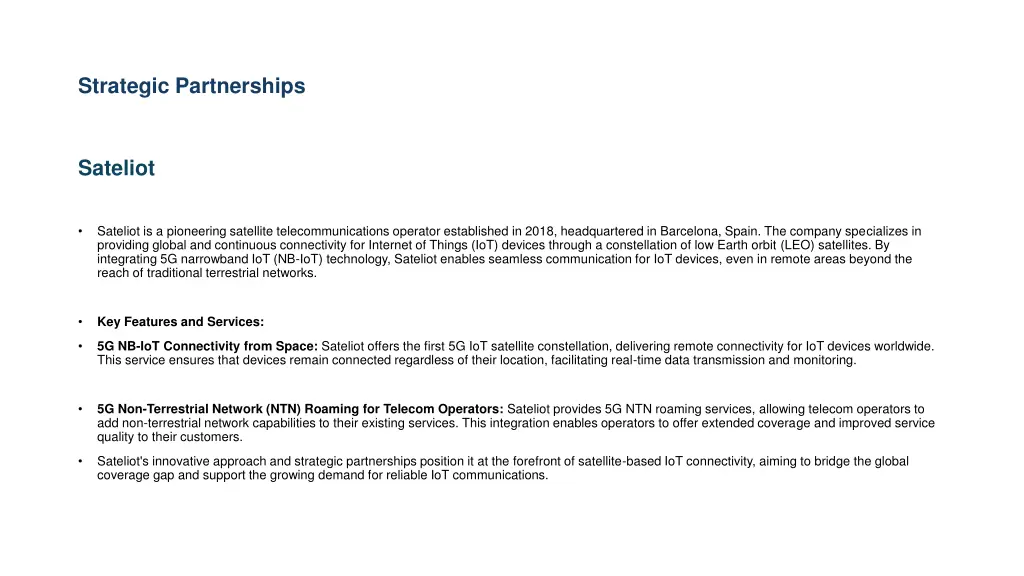 strategic partnerships