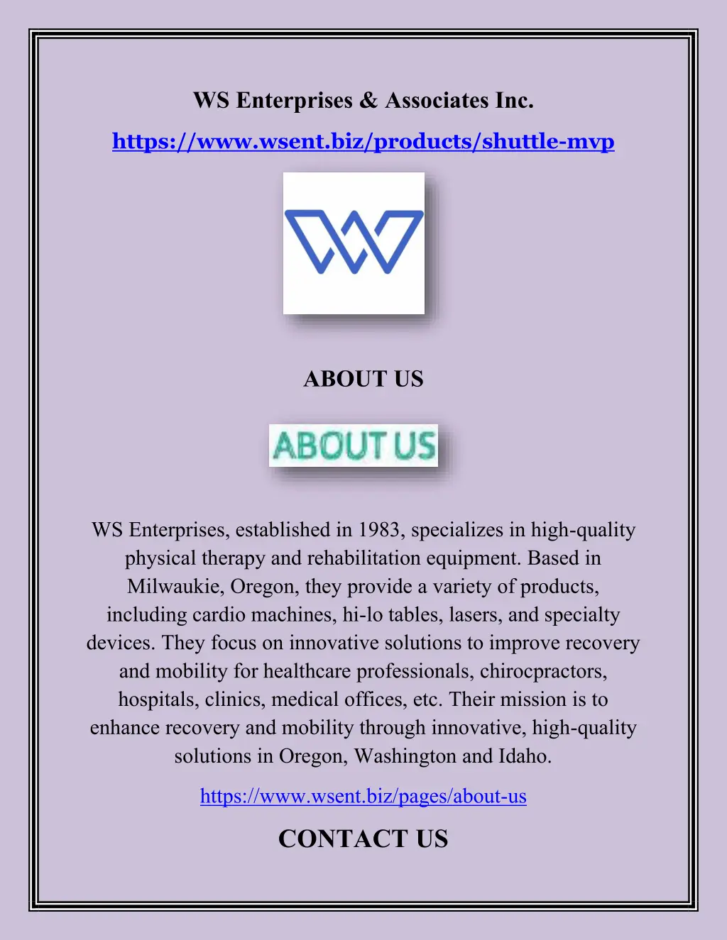ws enterprises associates inc