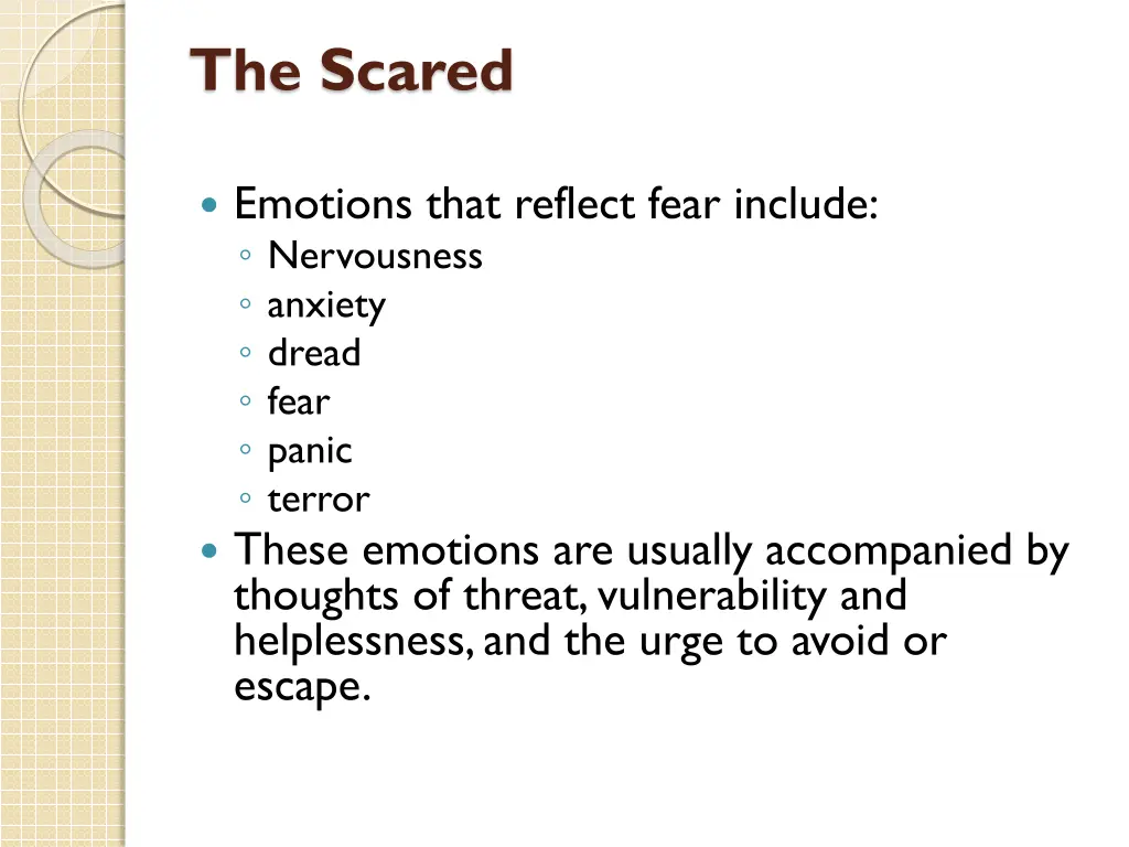 the scared