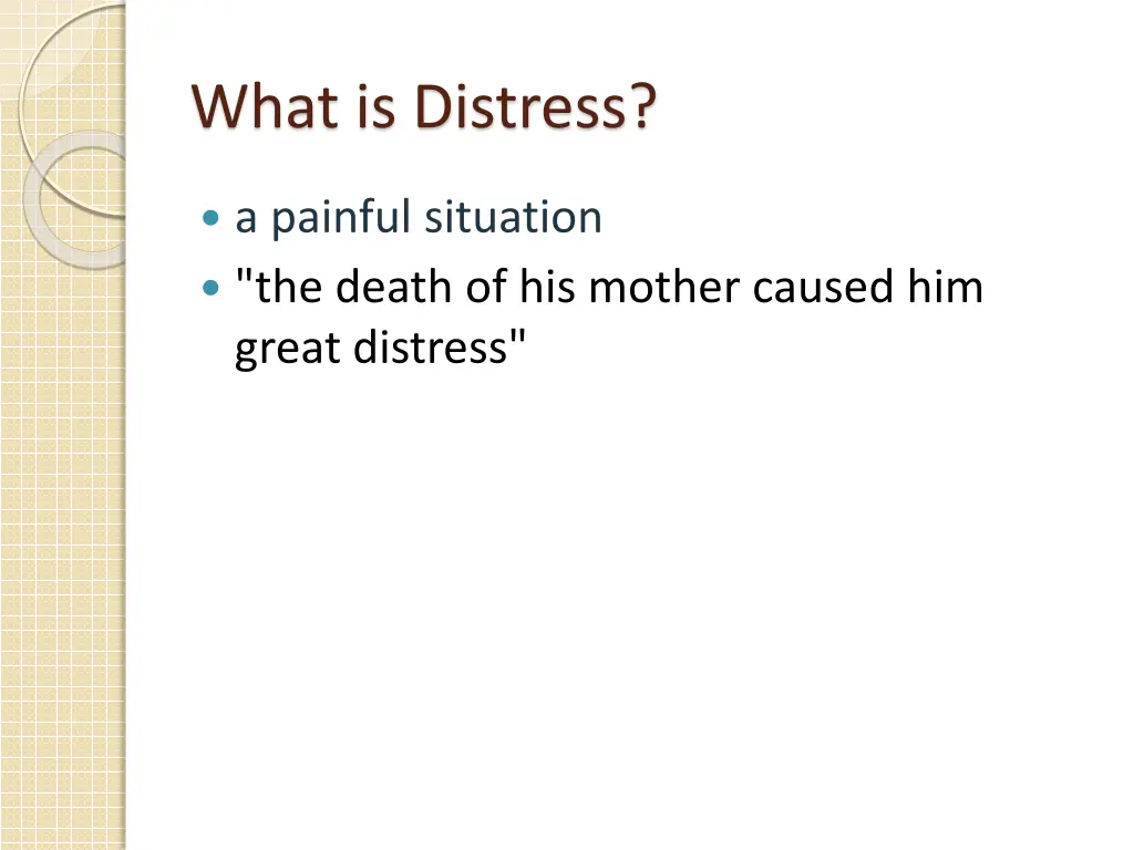 what is distress 1