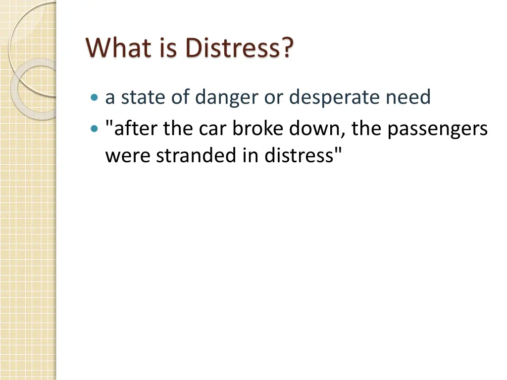 what is distress 2