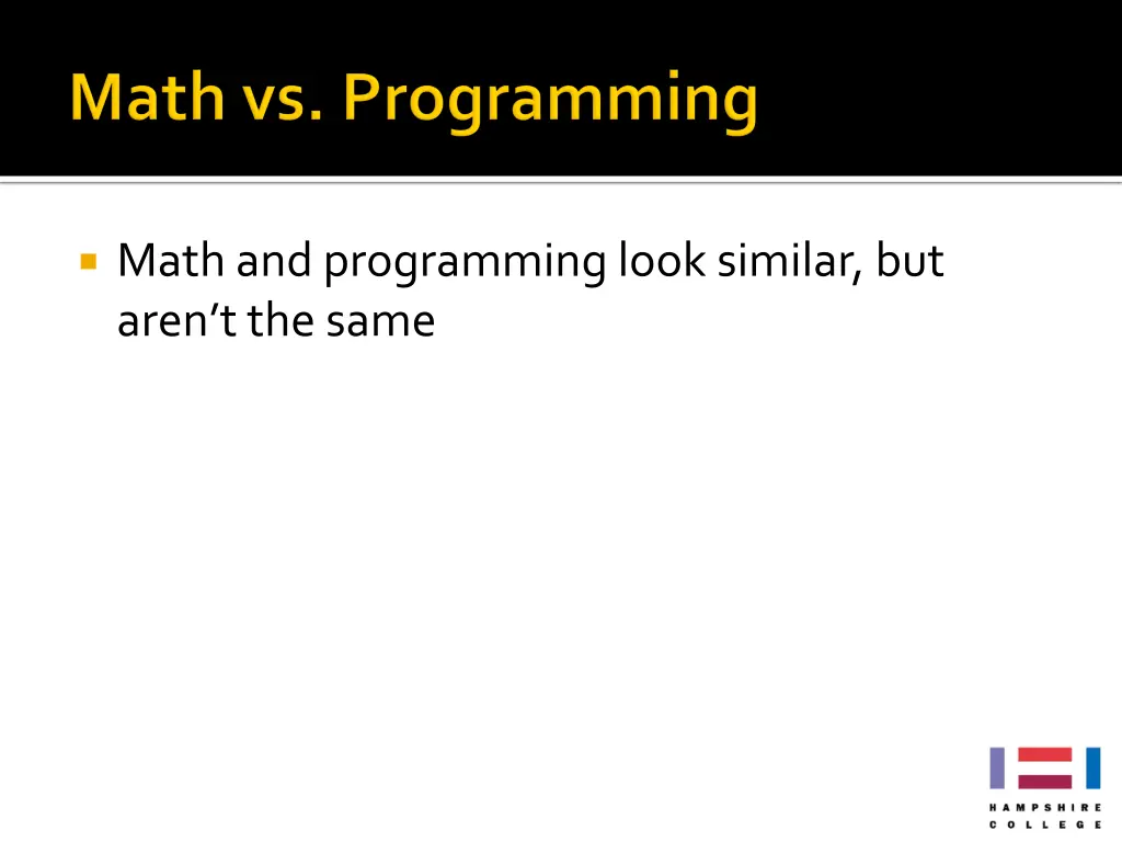 math and programming look similar but aren