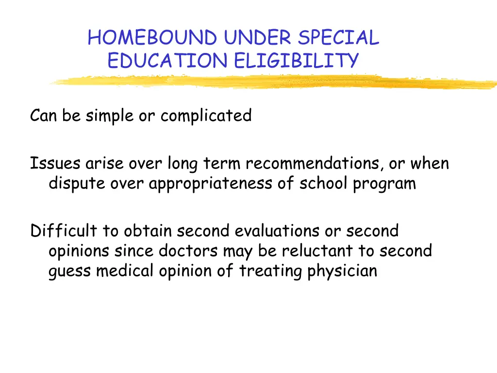 homebound under special education eligibility