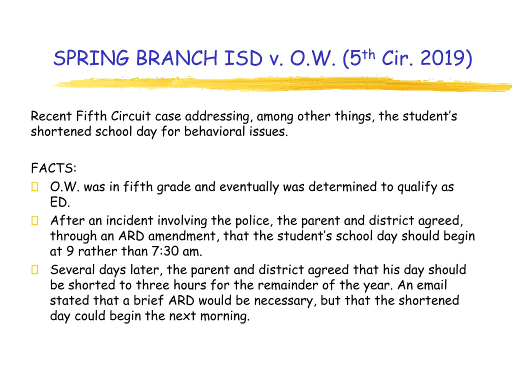 spring branch isd v o w 5 th cir 2019