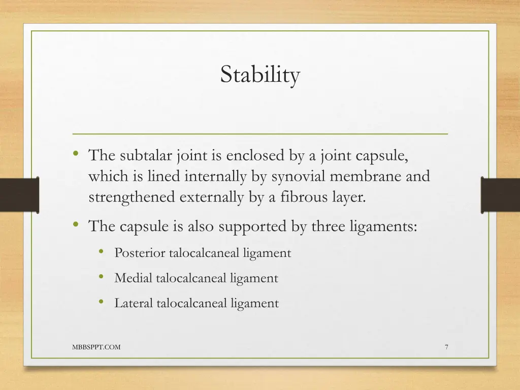 stability