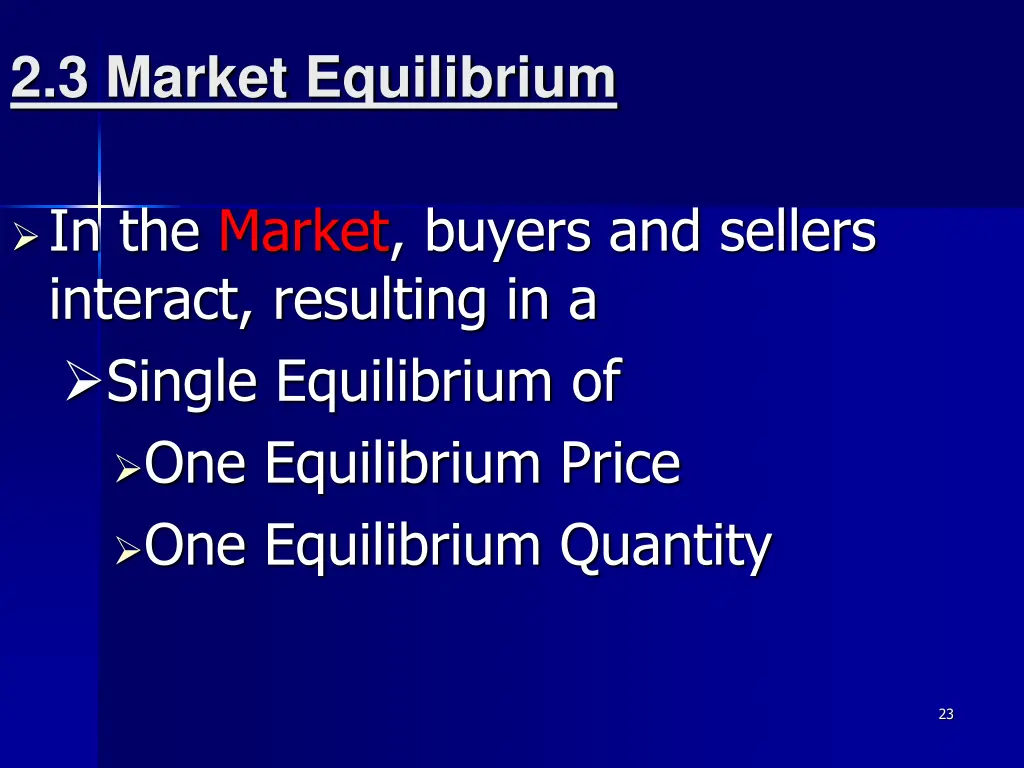 2 3 market equilibrium