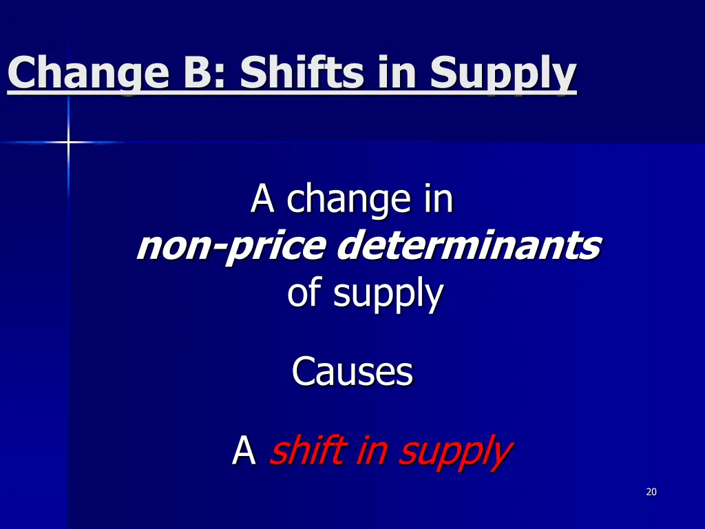 change b shifts in supply
