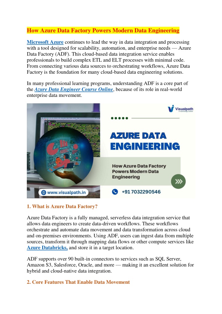 how azure data factory powers modern data