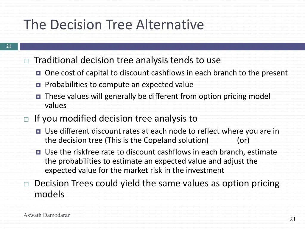 the decision tree alternative
