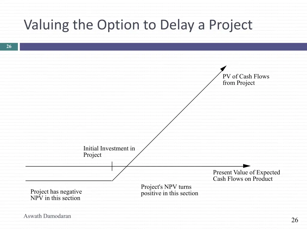 valuing the option to delay a project