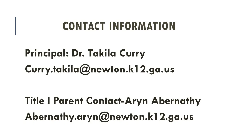 contact information
