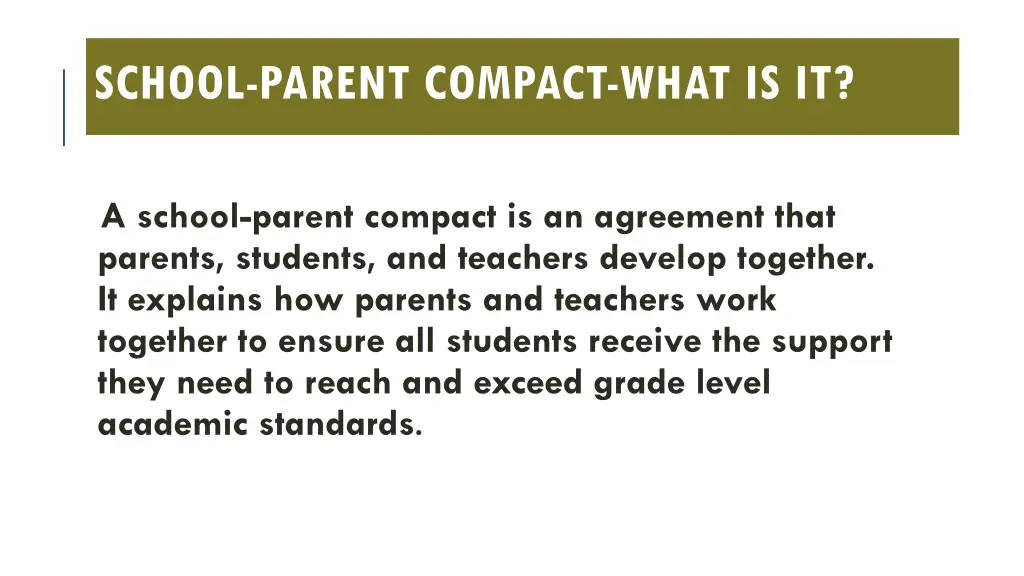 school parent compact what is it