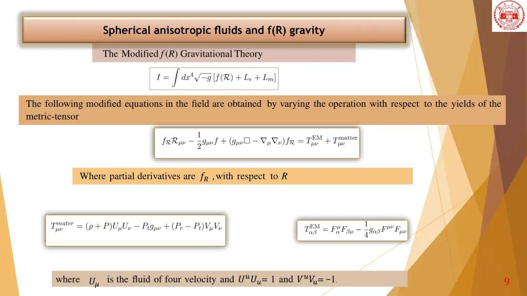 spherical anisotropic fluids and f r gravity