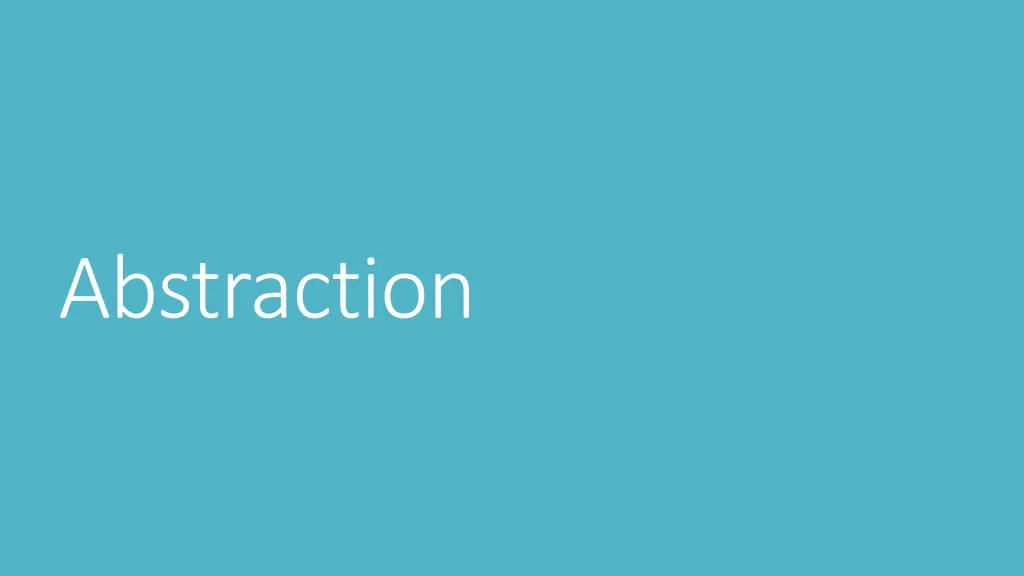 abstraction