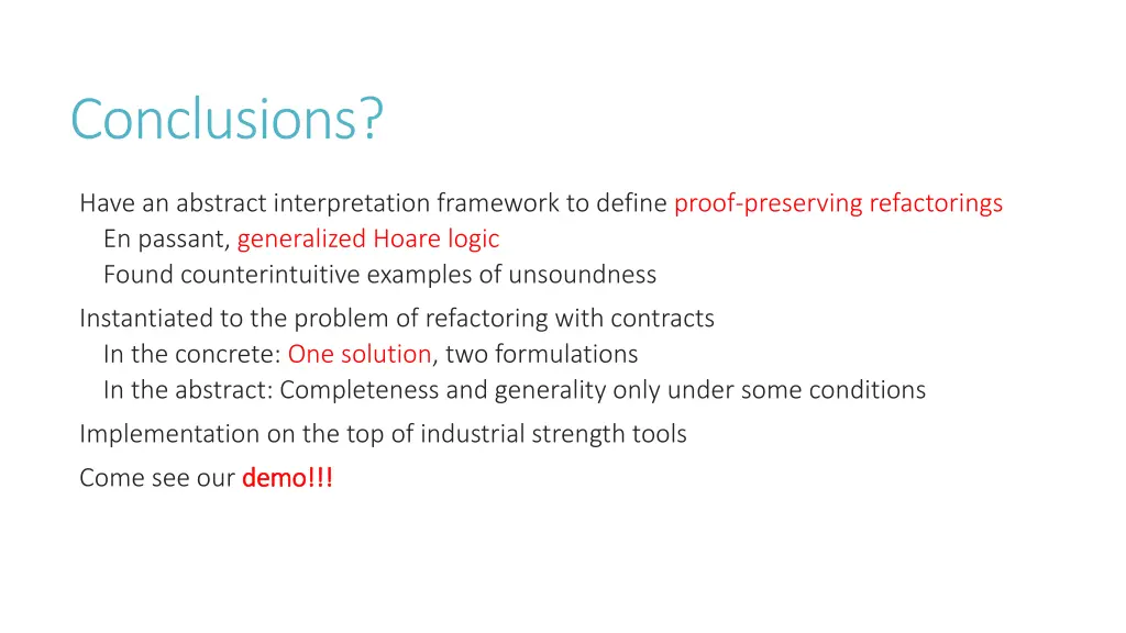 conclusions 1