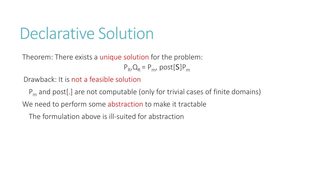 declarative solution