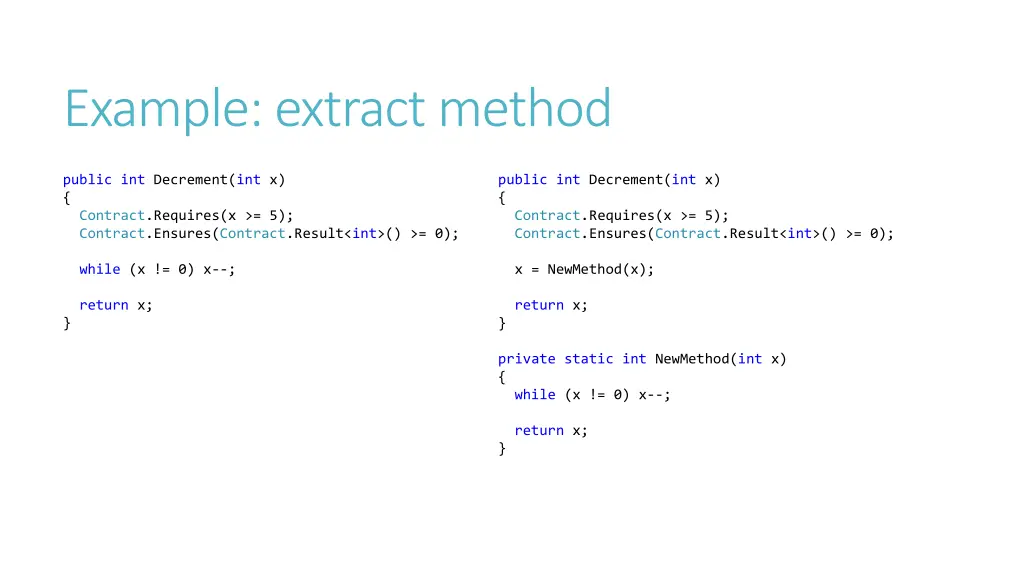 example extract method
