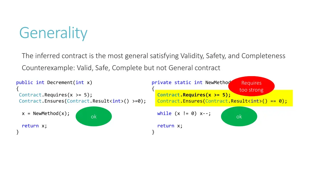 generality