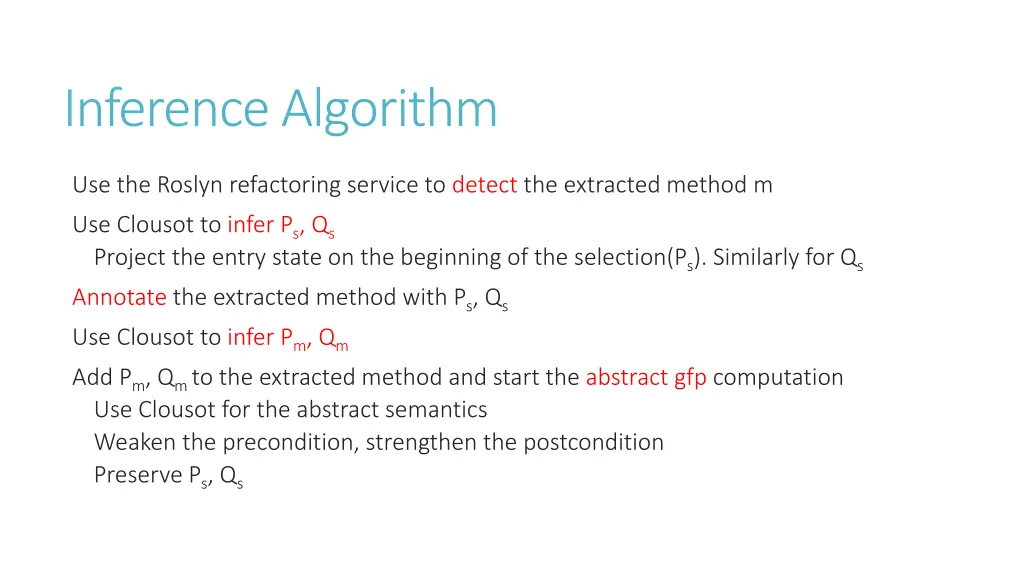 inference algorithm