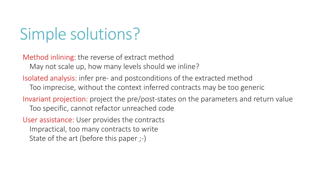 simple solutions