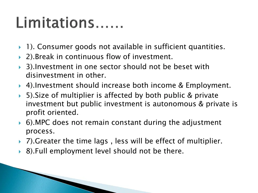 1 consumer goods not available in sufficient